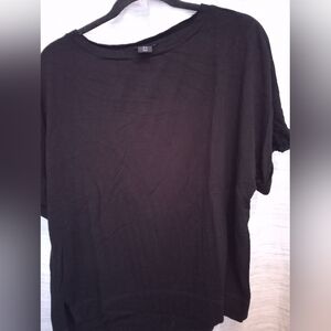 Tahari Classic Black Short Sleeve Top